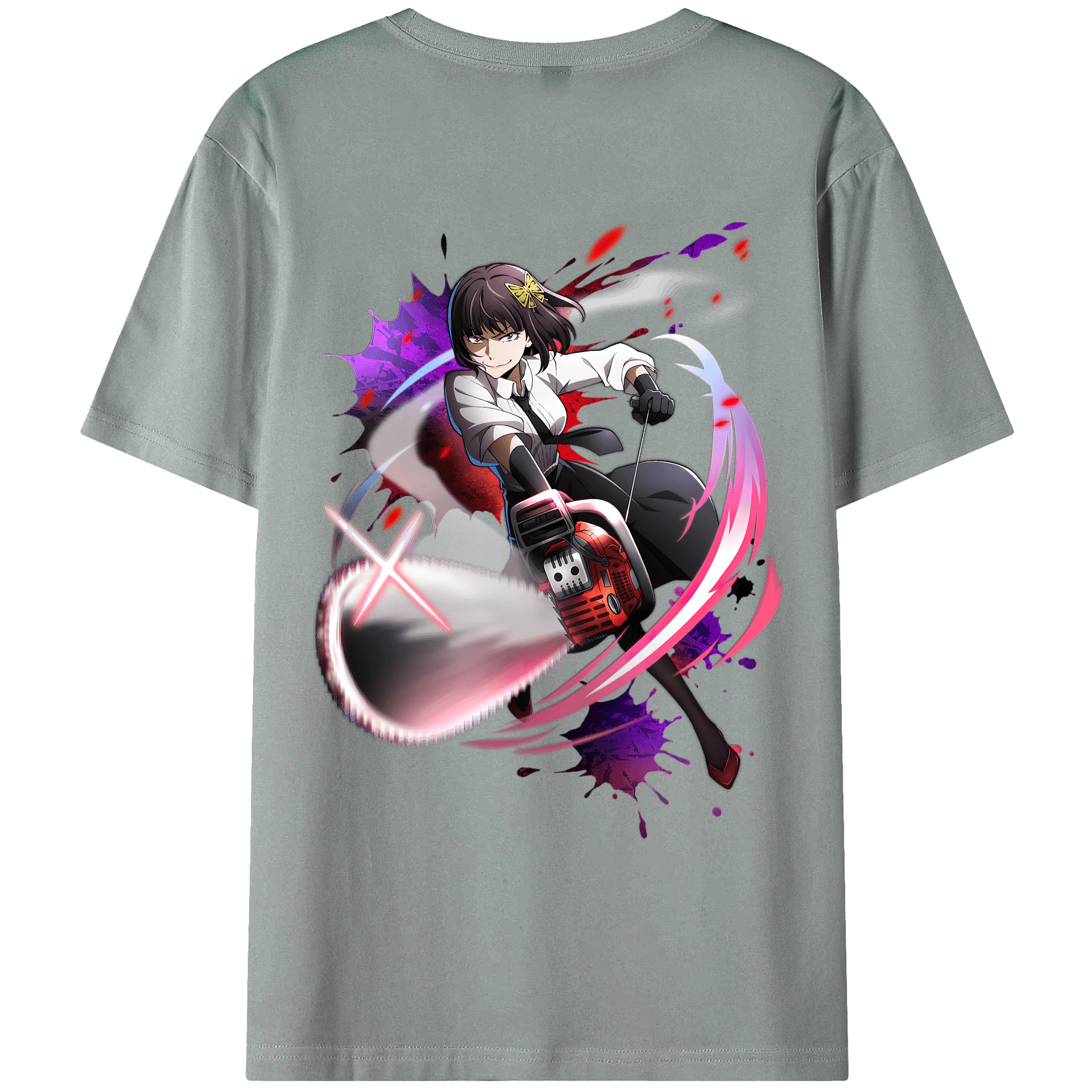 （画像用） 文豪ストレイドッグス Bungo Stray Dogs 綿100％ メンズ半袖Tシャツ（バックプリント） 通気性